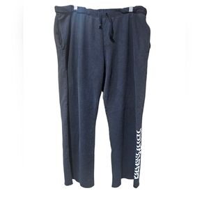 Womens Black‎ Open Leg Sweat Pants Joggers Victoria Secret Pink Size Large